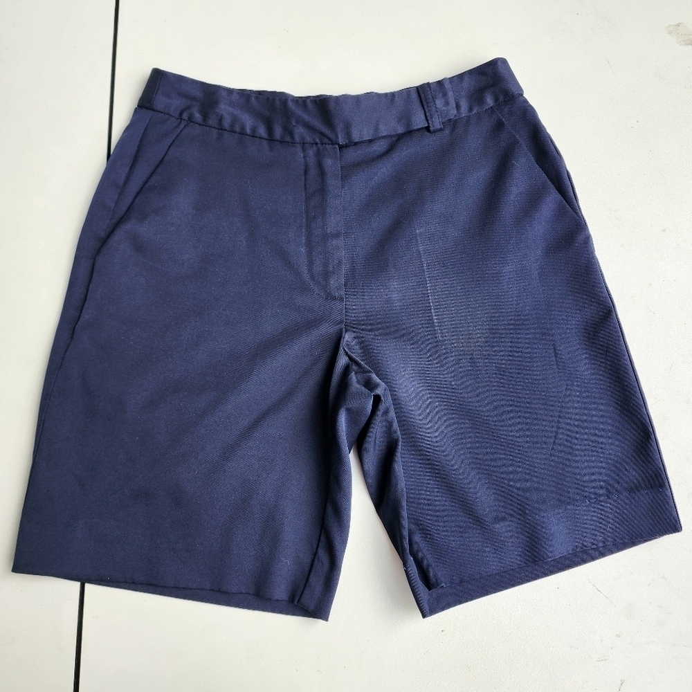 Talbots Shorts Petite Navy Blue Chinos Chino 7.5” Inseam Womens Size 2P